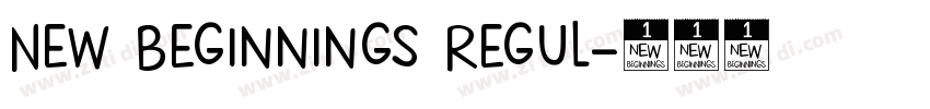 New Beginnings Regul字体转换